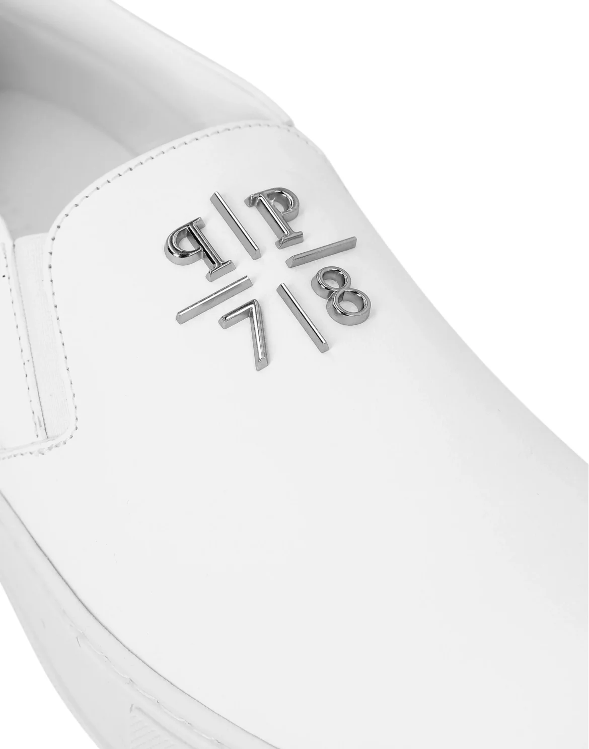 Leather Slip On Philipp Plein TM, цвет: Белый