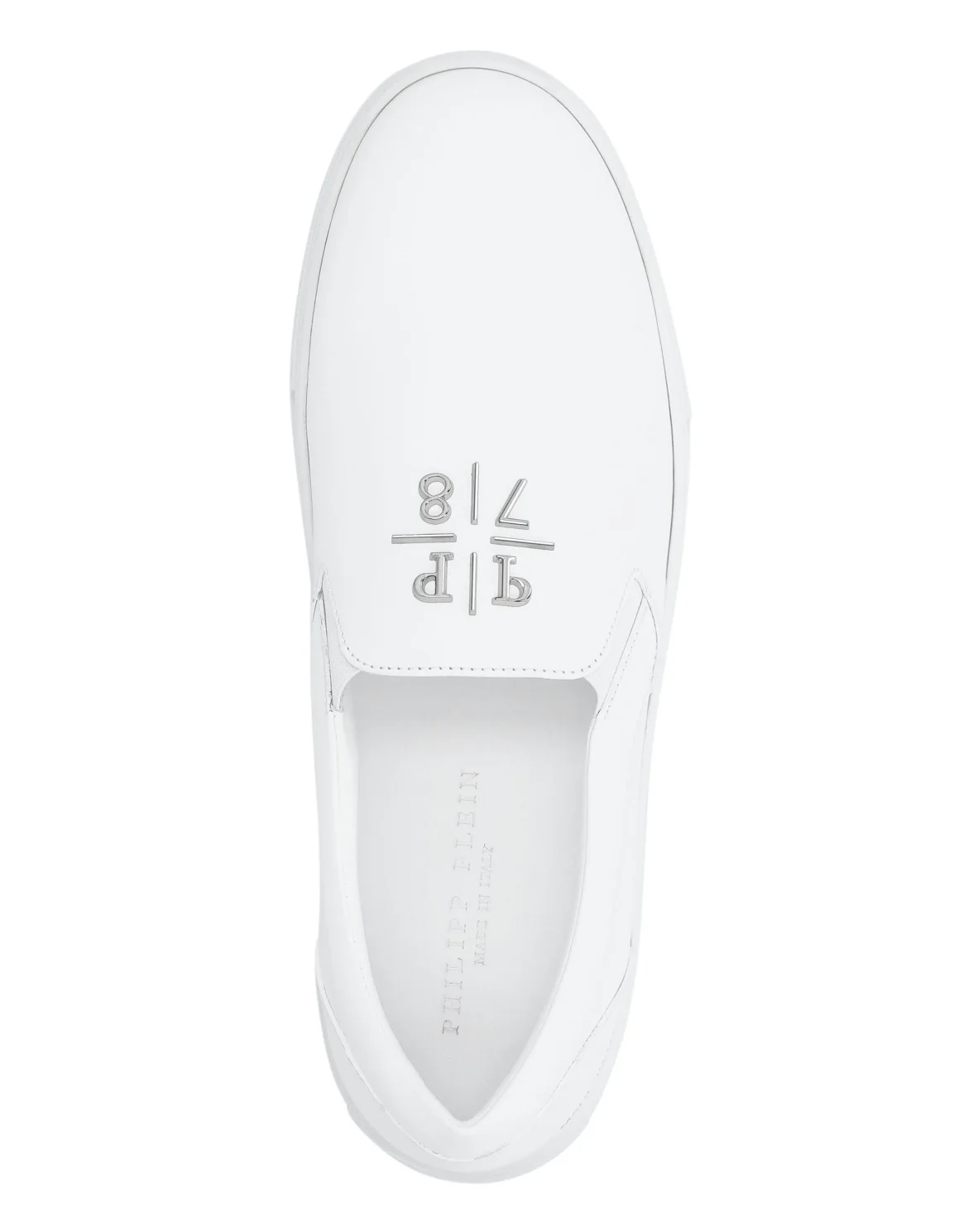 Leather Slip On Philipp Plein TM, цвет: Белый