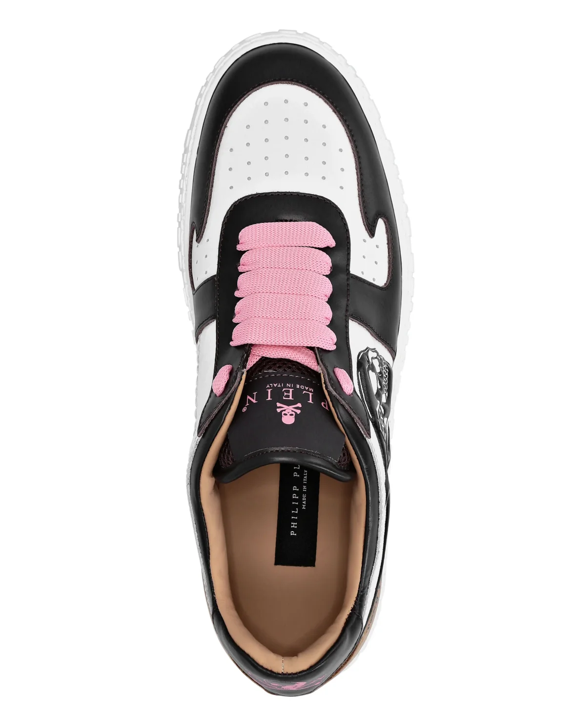 Mix Leather Lo-Top Sneakers, цвет: Коричневый