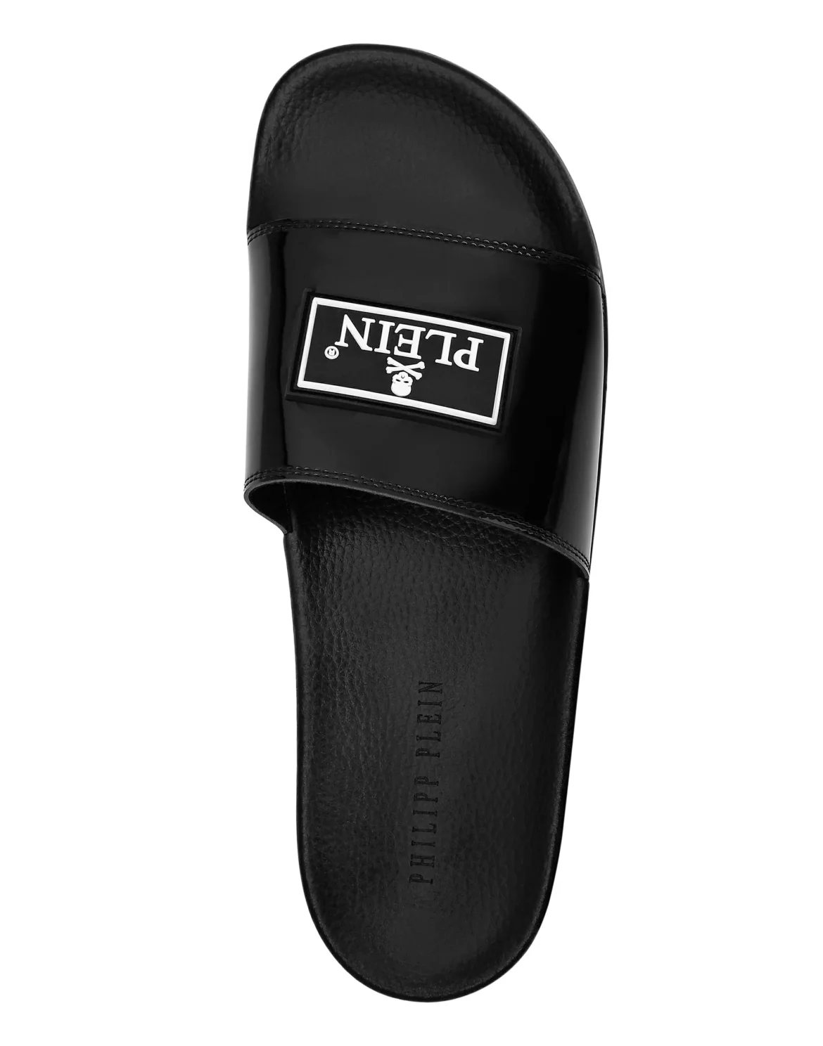 Flat gummy sandals Iconic Plein, цвет: Черный