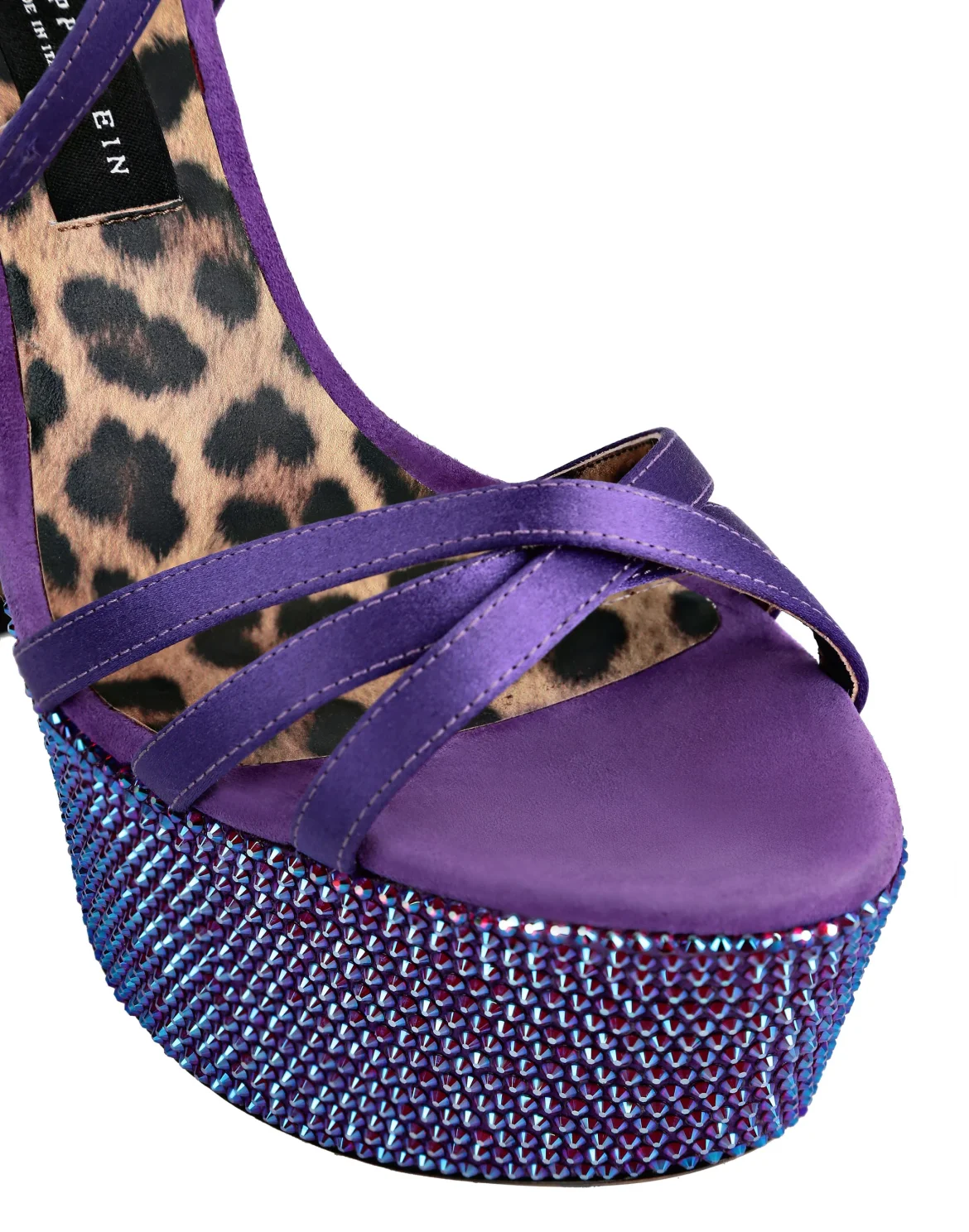 Crystal Platform Sandals, цвет: Фиолетовый