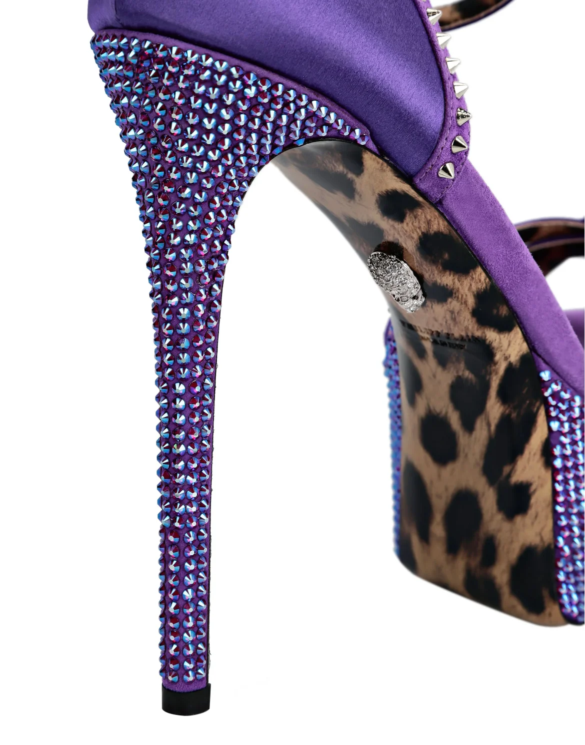 Crystal Platform Sandals, цвет: Фиолетовый