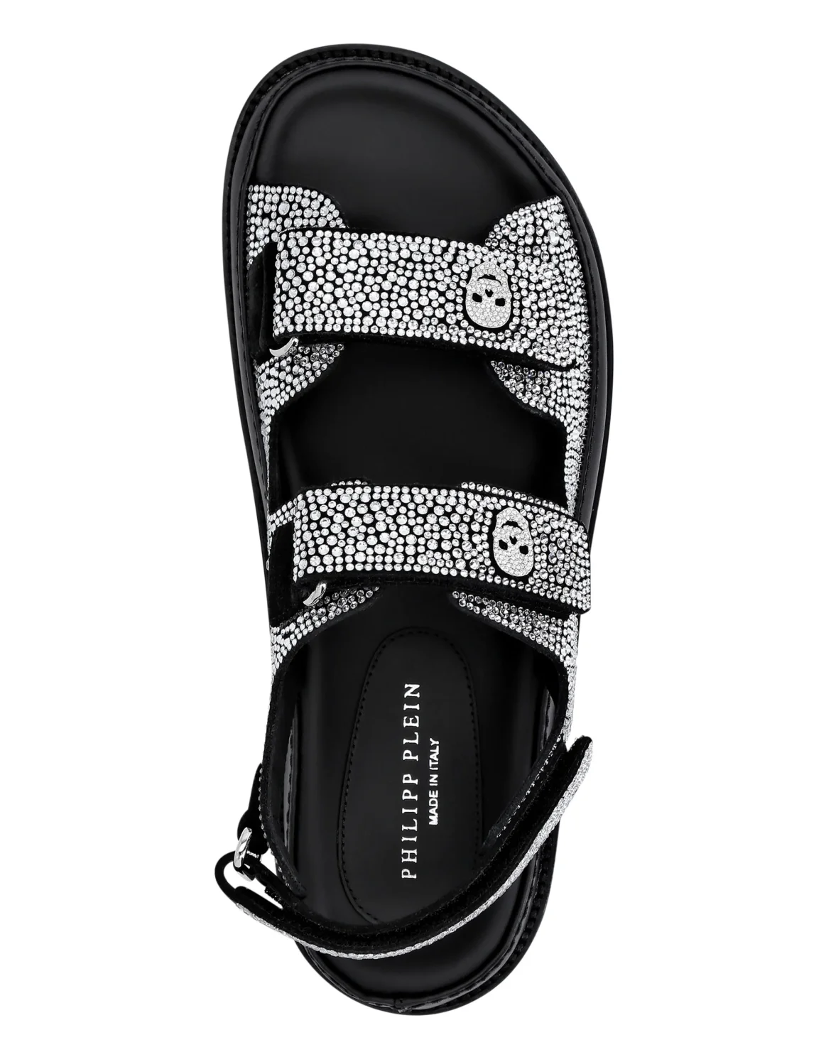 Suede Sandals Flat Crystal, цвет: Прозрачный