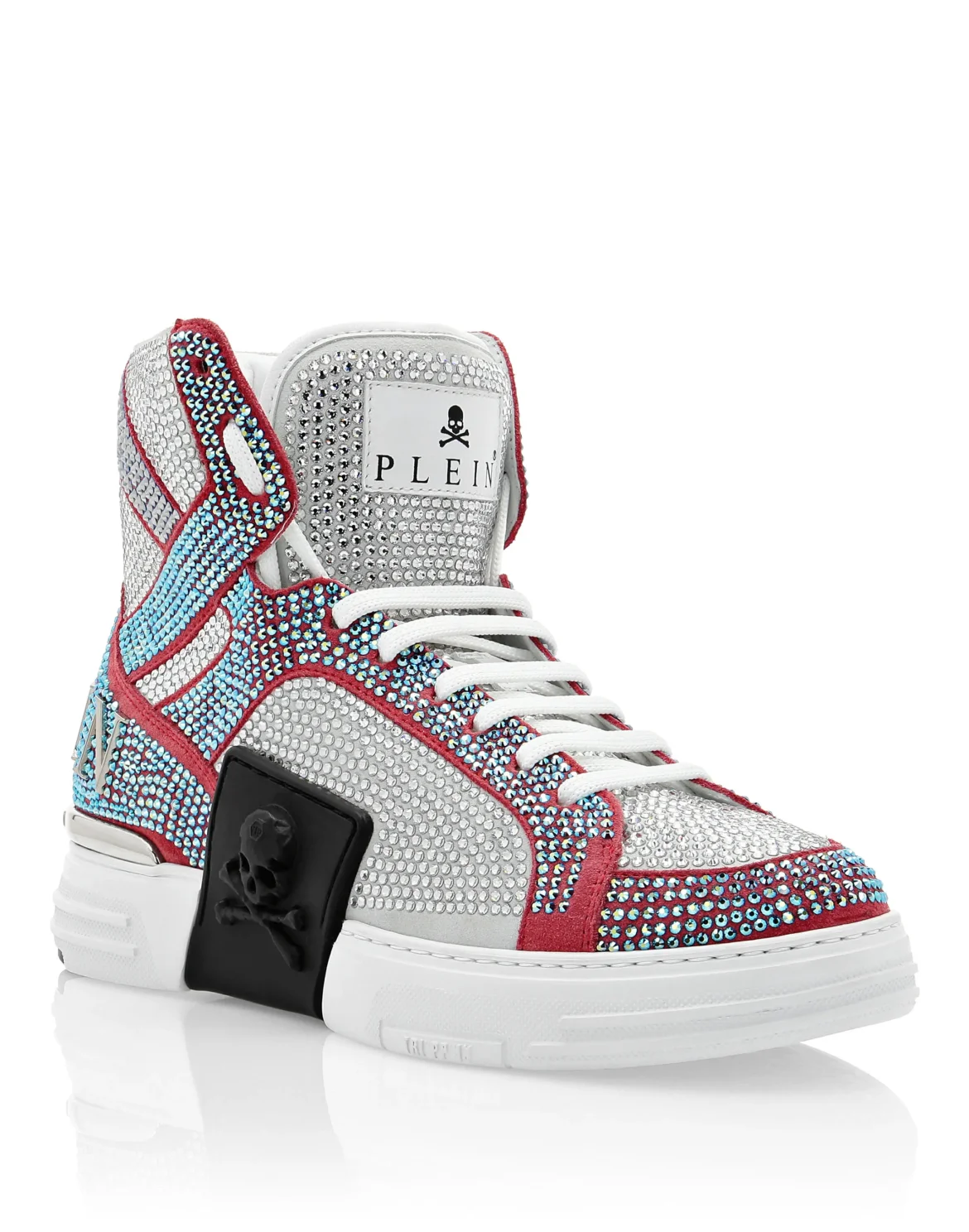 Suede Money KICK$ Hi-Top Sneakers Crystal, цвет: Белый