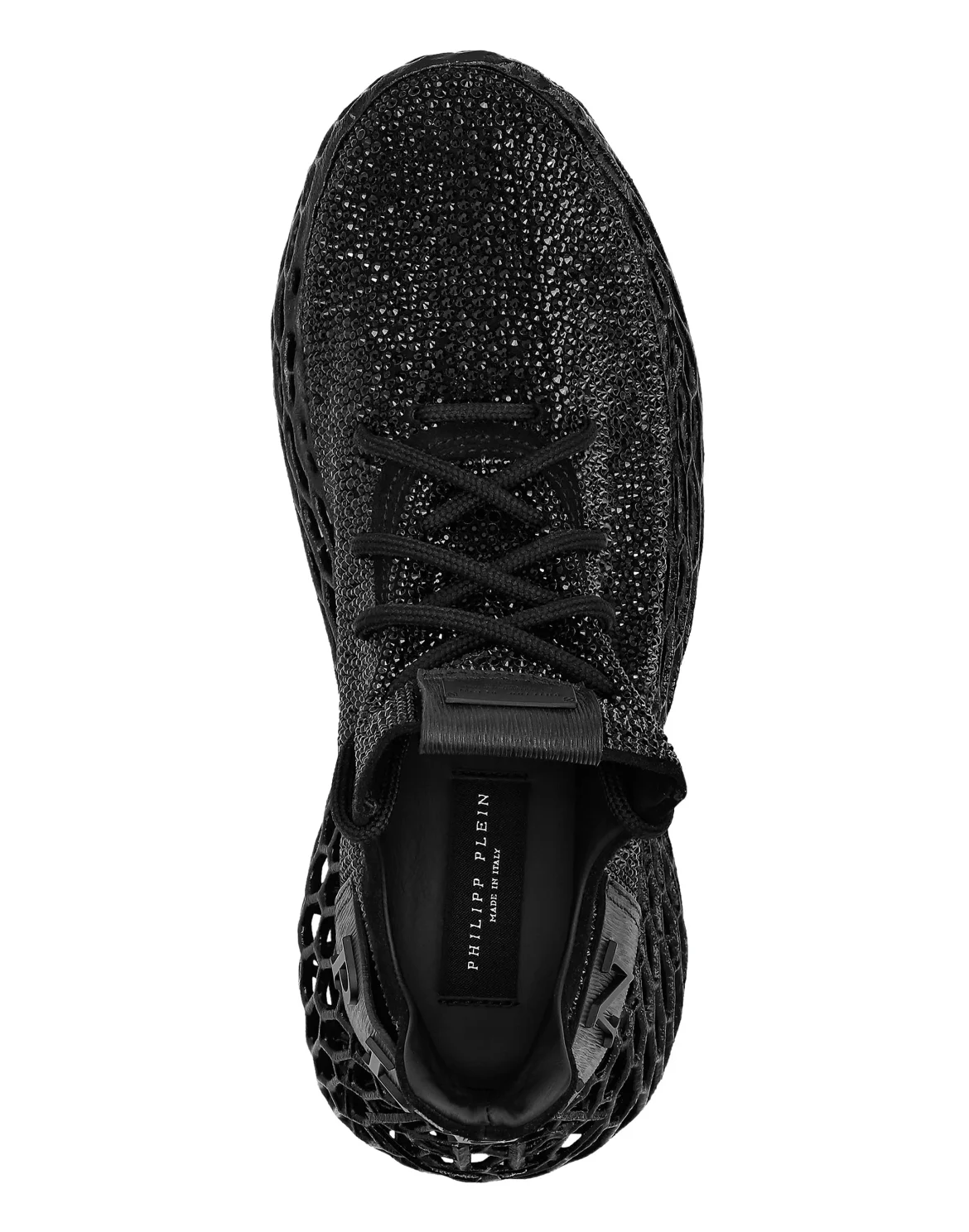 RUNNER SNEAKERS $KELETON SUEDE WITH STRASS, цвет: Черный
