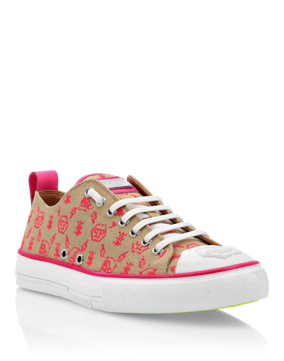 Canvas Lo-Top Sneakers Megastar, цвет: Бежевый
