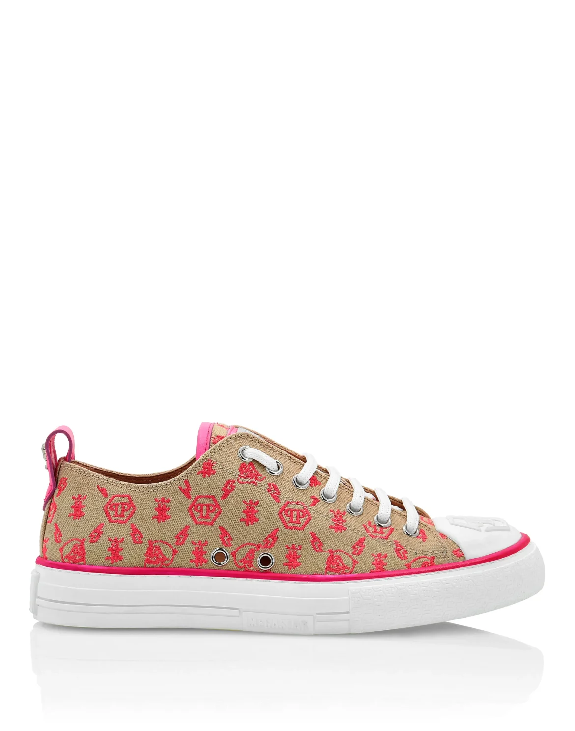 Canvas Lo-Top Sneakers Megastar, цвет: Бежевый