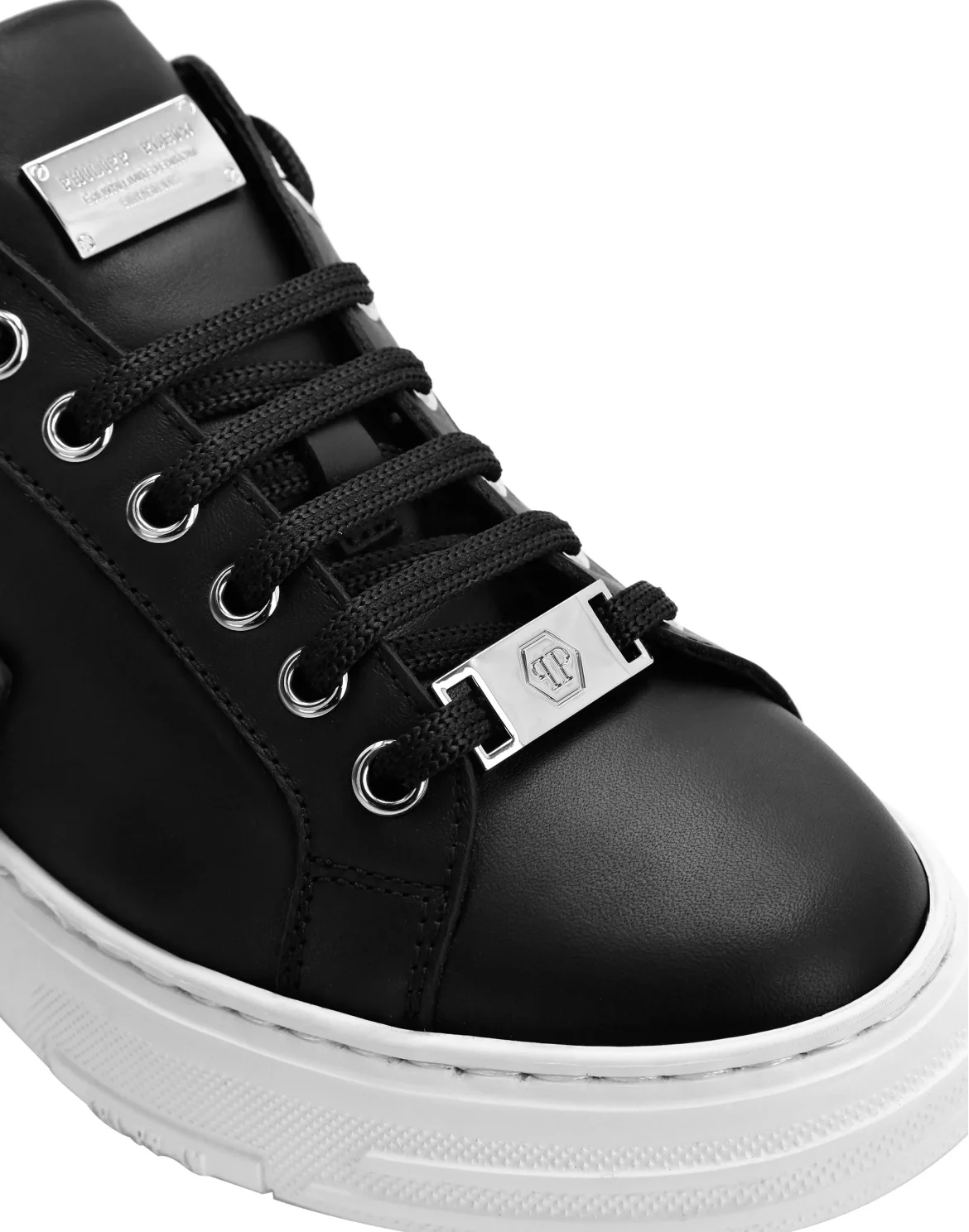 Leather PHANTOM KICK$ Lo-Top Sneakers Crystal, цвет: Черный