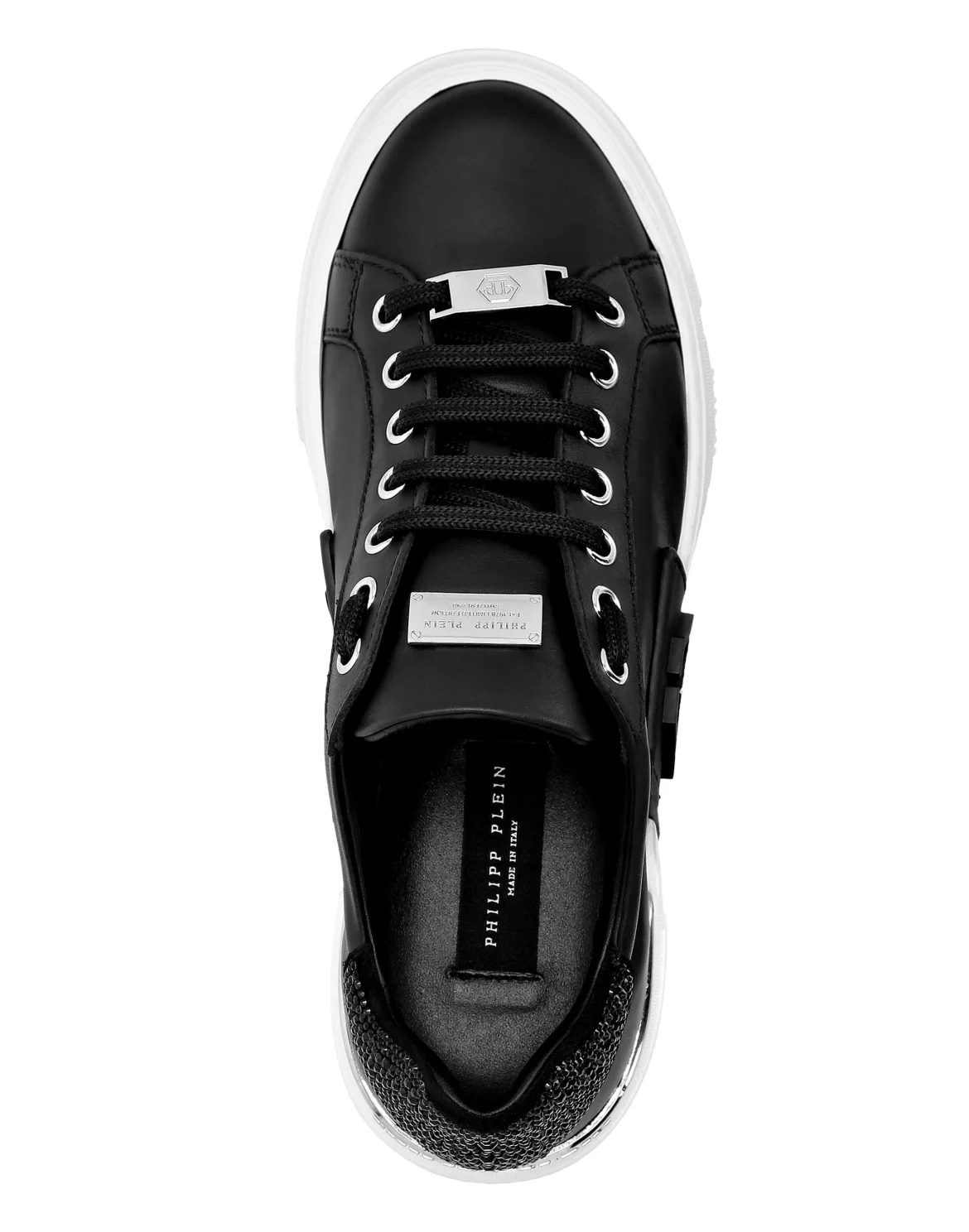 Leather PHANTOM KICK$ Lo-Top Sneakers Crystal, цвет: Черный