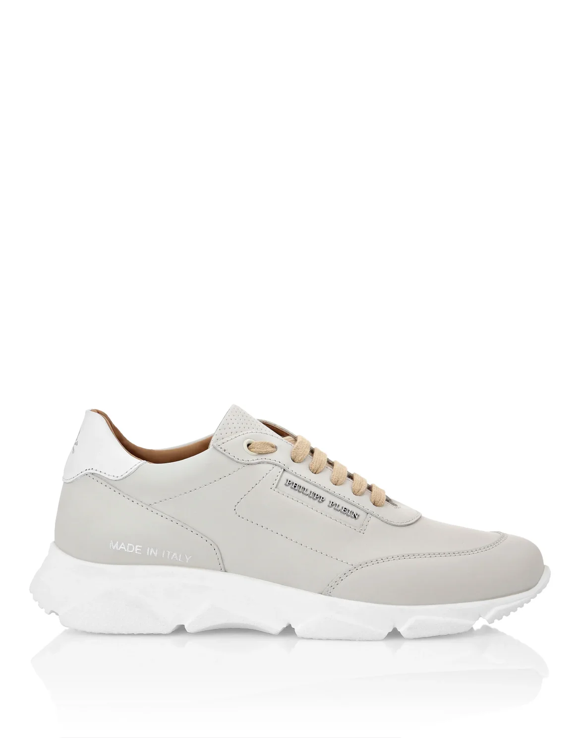 Leather Lo-Top Sneakers Philipp Plein TM, цвет: Бежевый