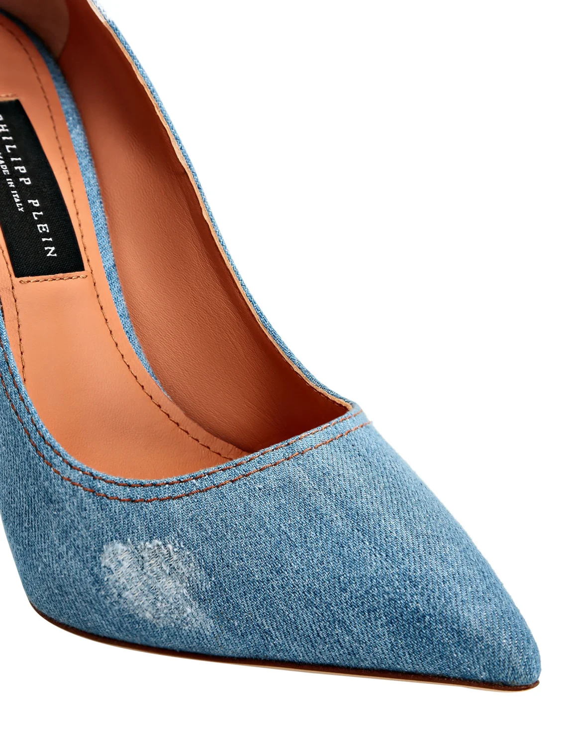 Denim Decollete Hi-Heels Destroyed, цвет: Синий