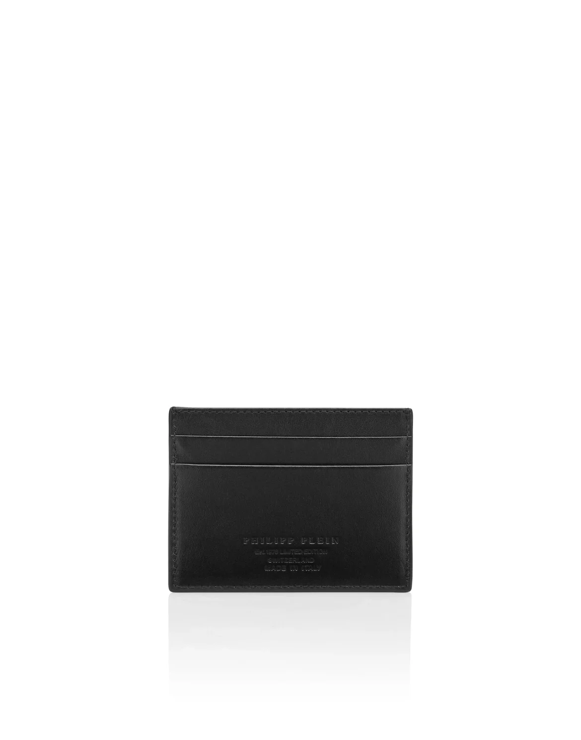 Leather Credit Cards Holder Hexagon, цвет: Черный