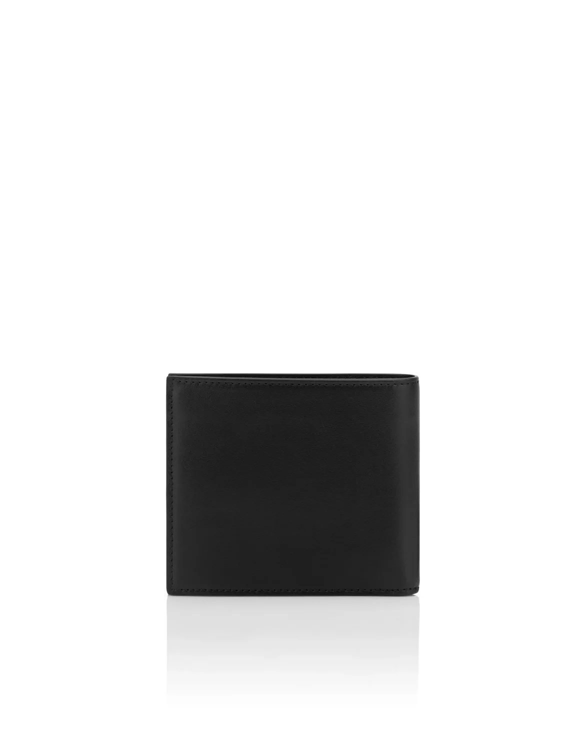 Leather French wallet Hexagon, цвет: Черный