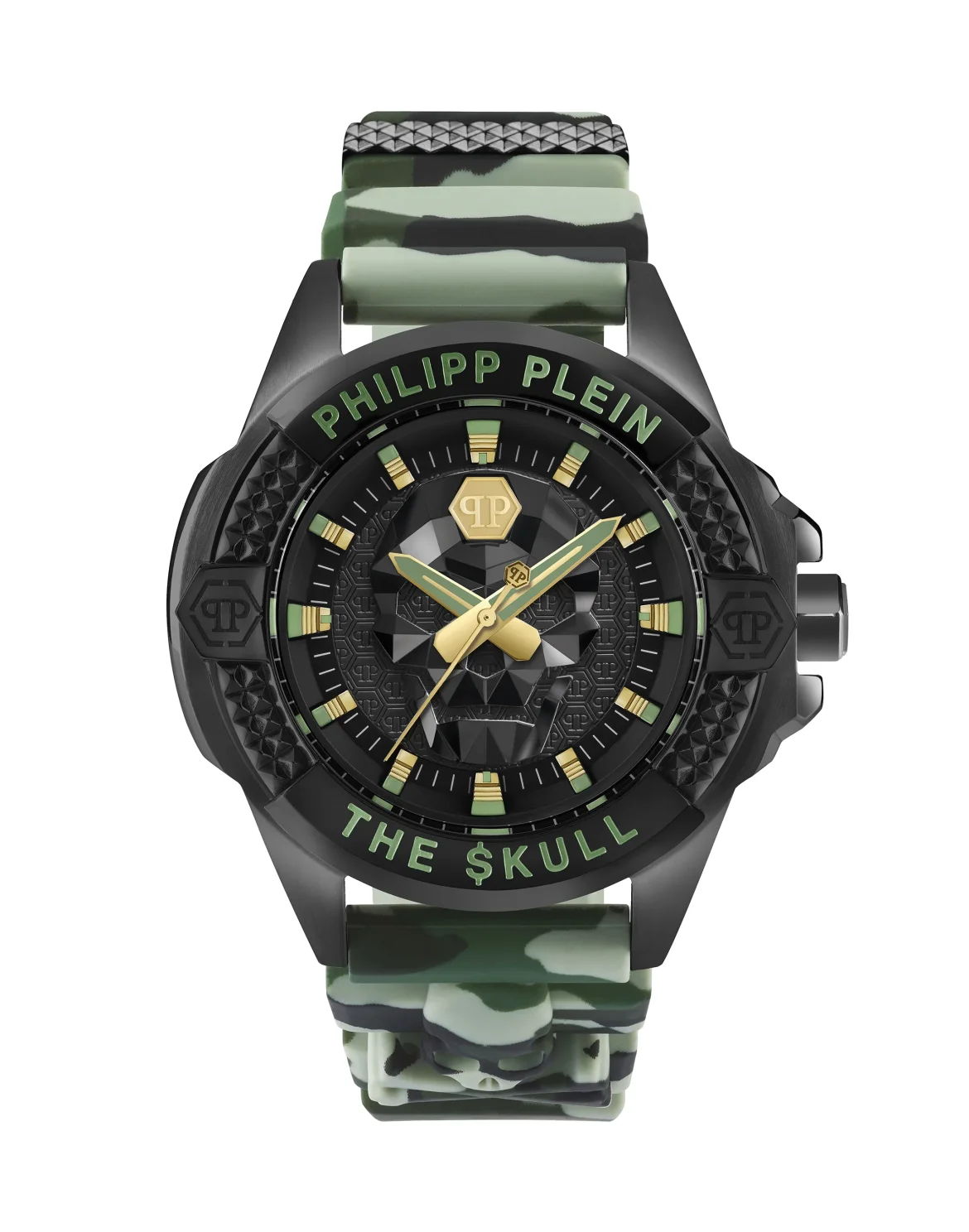 THE $KULL 44MM - IP GUN CASE - DARK GREY DIAL - CAMU STRAP - Watch Skull, цвет: Серый
