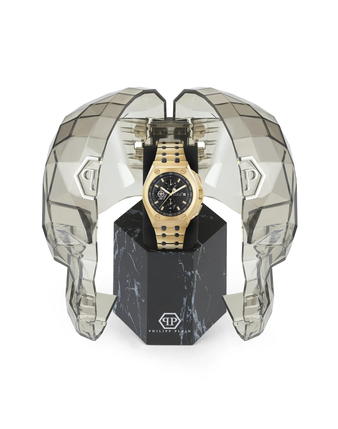 PLEIN EXTREME HURRICANE GOLD Watch, цвет: Золотой