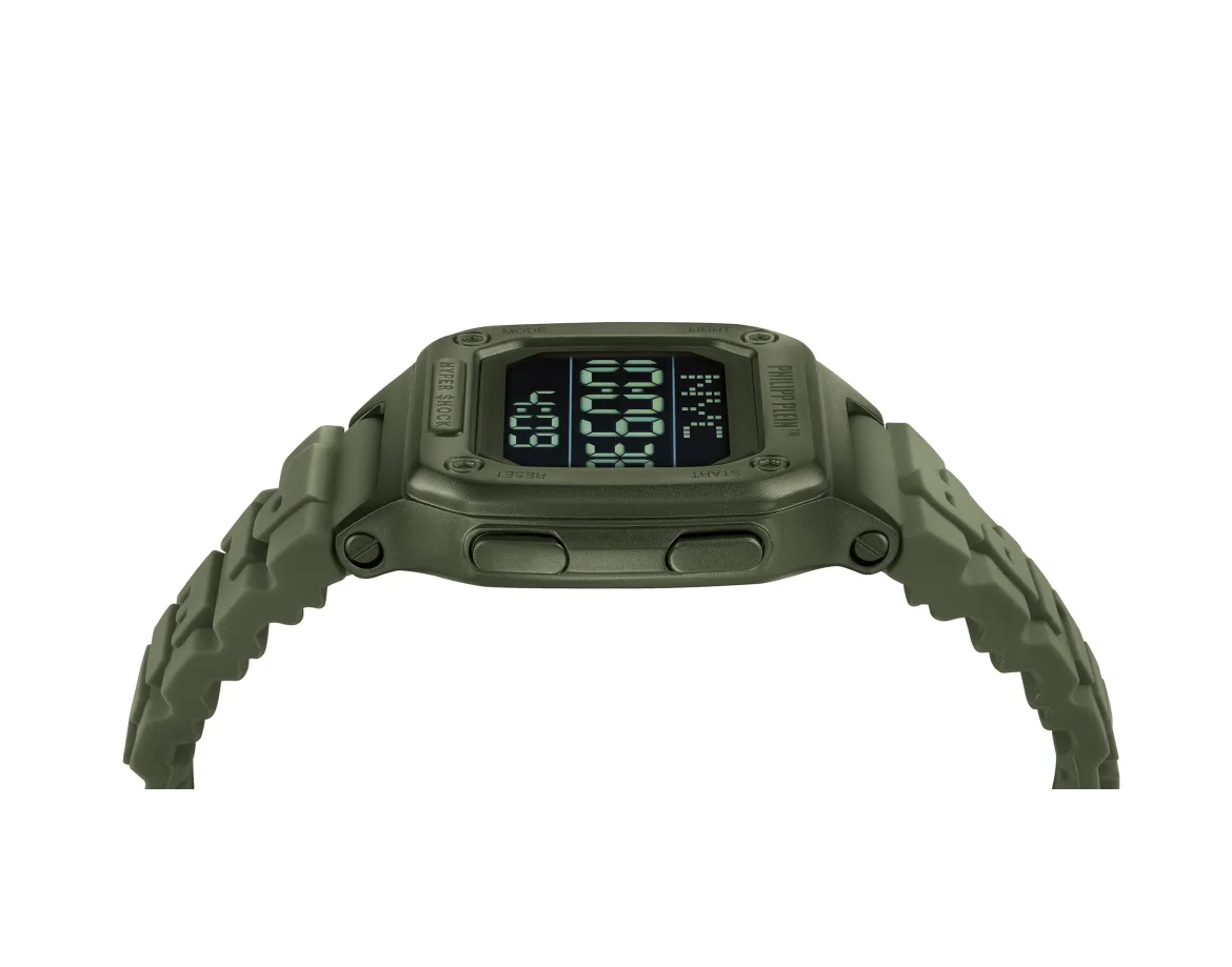 HYPER $HOCK 44MM - IP MILITARY GREEN CASE - BLACK DISPLAY - MILITARY GREEN STRAP  - Watch Hyper $hock, цвет: Камуфляж