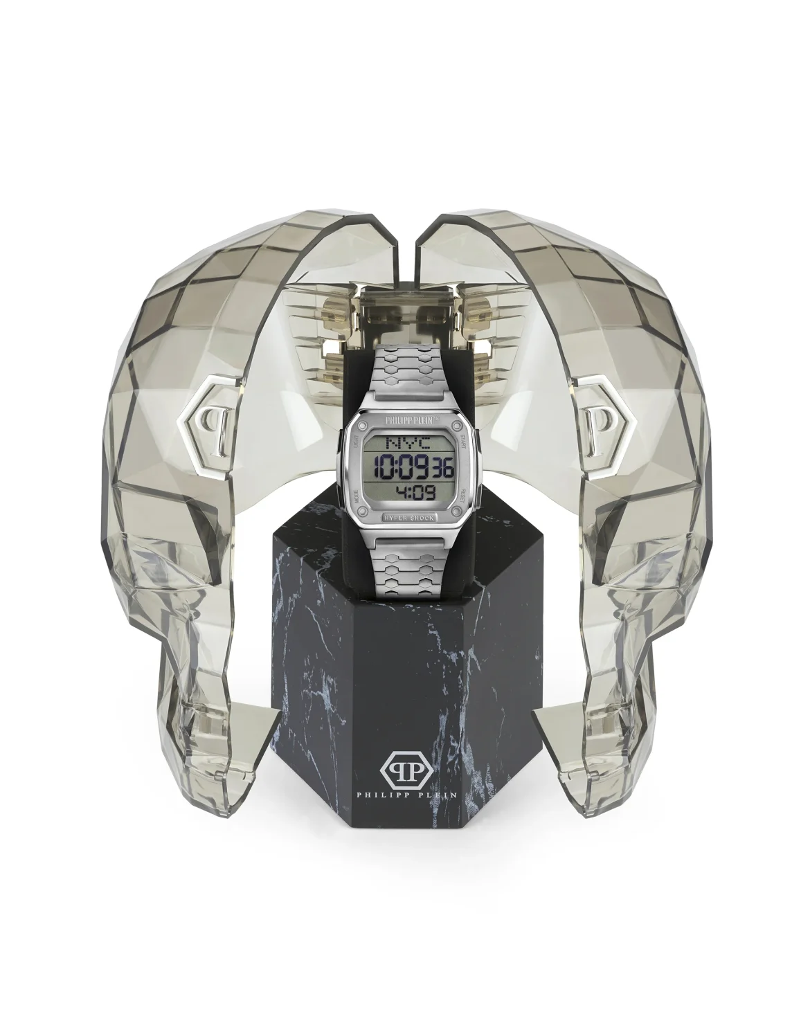HYPER $HOCK 44MM - SS CASE - LIGHT DISPLAY - SS METAL BAND - Watch Hyper $hock, цвет: Серебристый