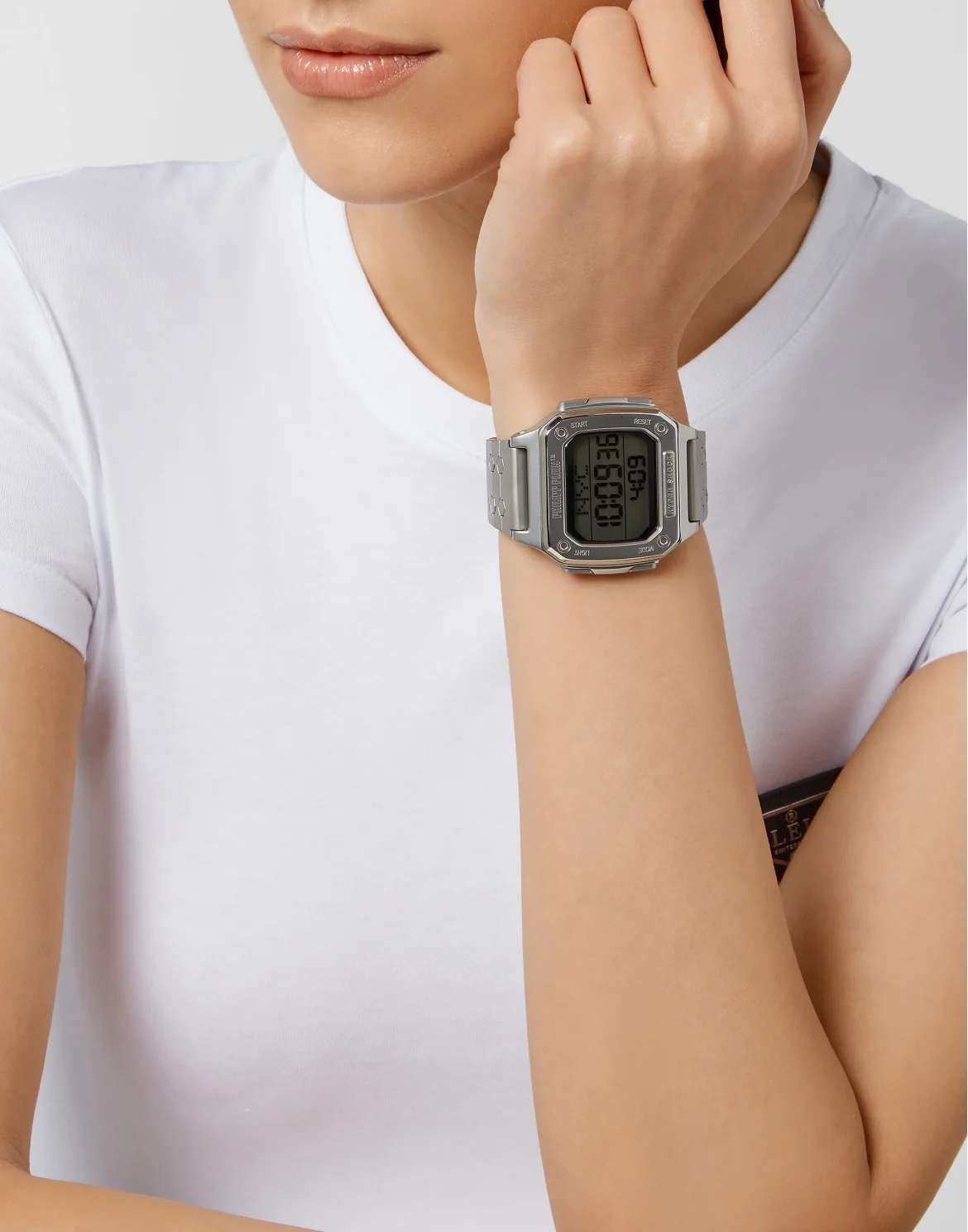 HYPER $HOCK 44MM - SS CASE - LIGHT DISPLAY - SS METAL BAND - Watch Hyper $hock, цвет: Серебристый