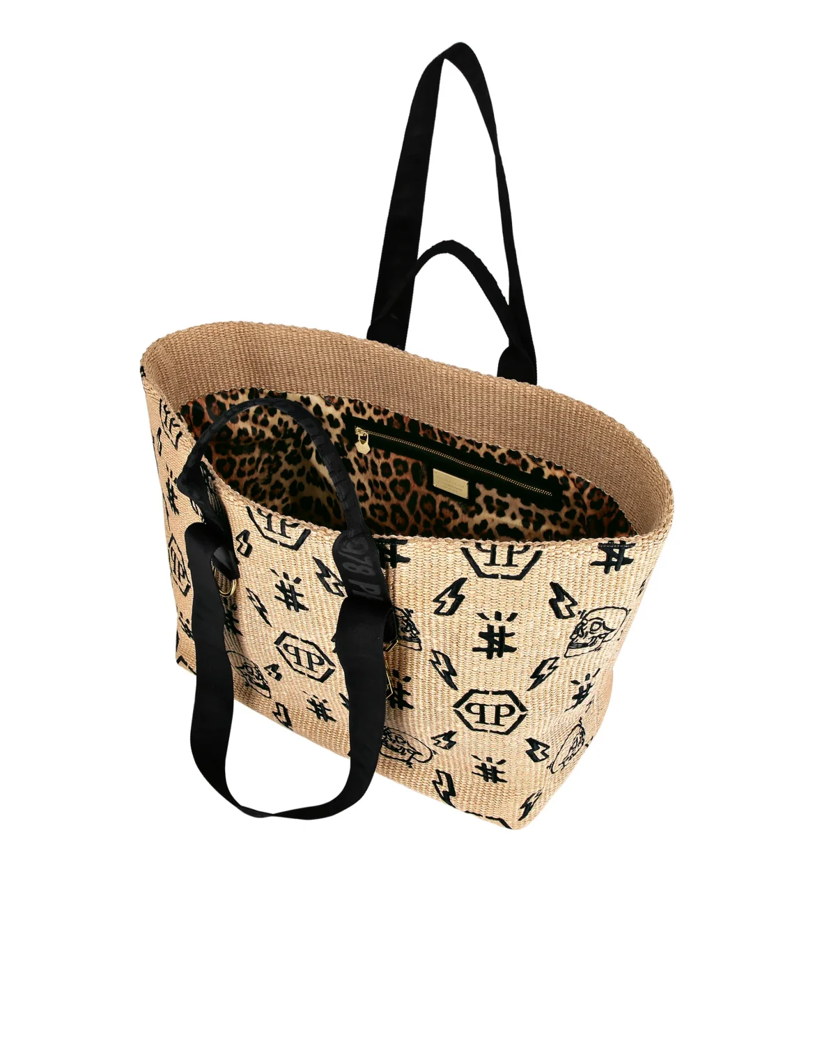 Wicker Tote Bag Monogram, цвет: Бежевый