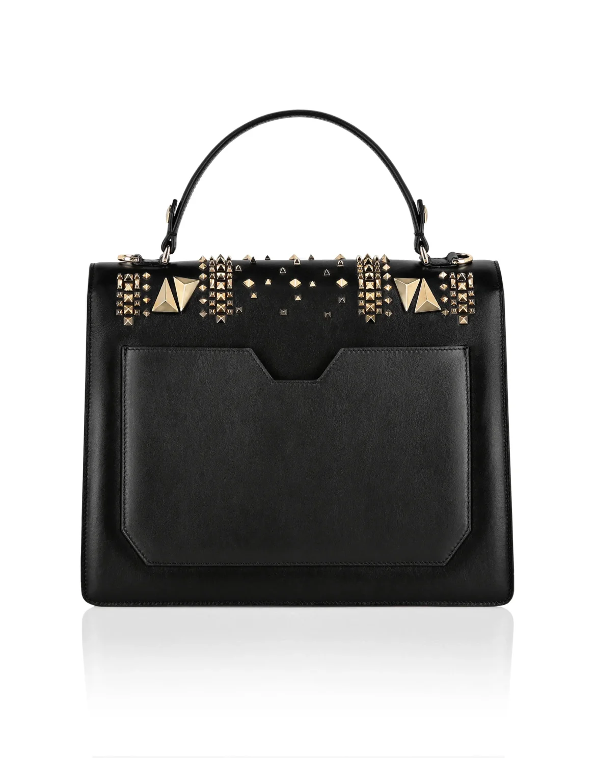 Medium Handle Bag Superheroine STUDS, цвет: Черный