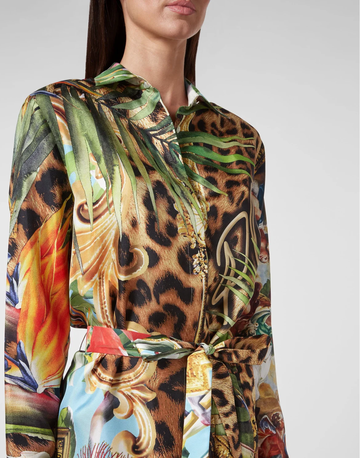 Shirt Dress Baroque Flowers, цвет: Мультиколор