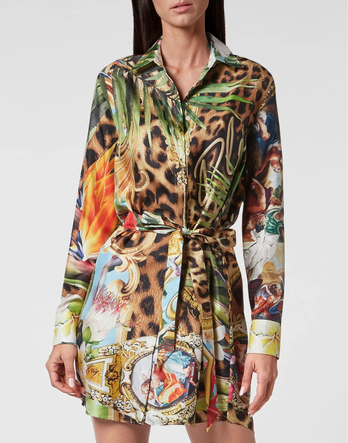 Shirt Dress Baroque Flowers, цвет: Мультиколор