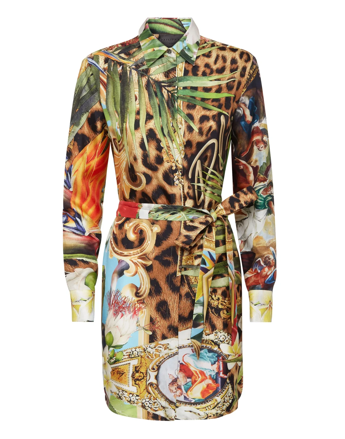 Shirt Dress Baroque Flowers, цвет: Мультиколор