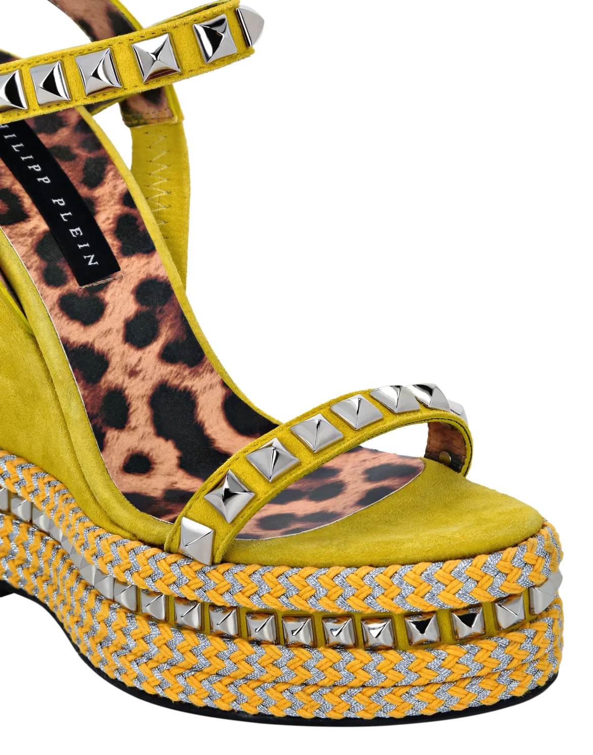 Suede Sandals Wedge Studs, цвет: Желтый