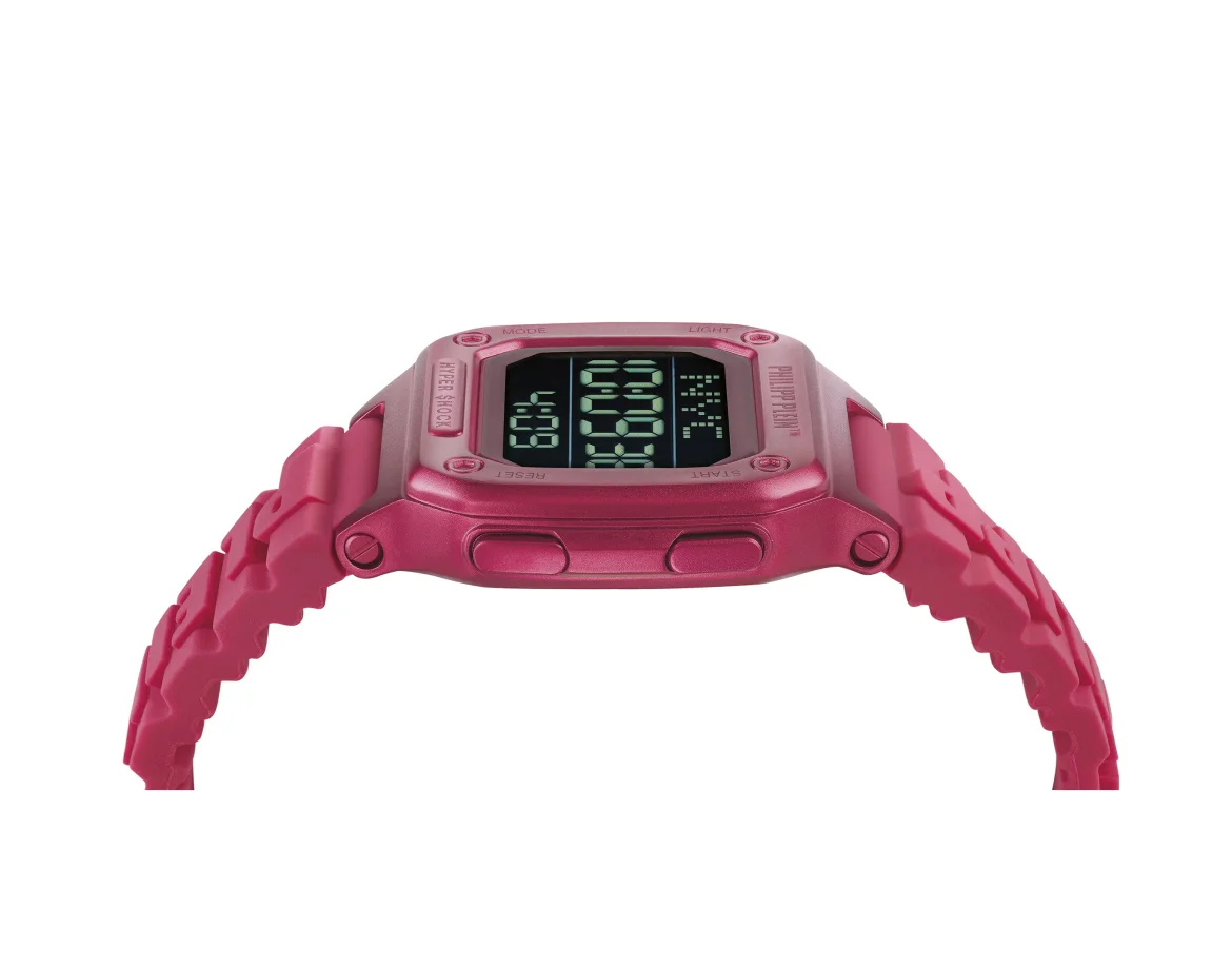 HYPER $HOCK 44MM - IP PINK CASE - BLACK DISPLAY - PINK STRAP - Watch, цвет: Розовый