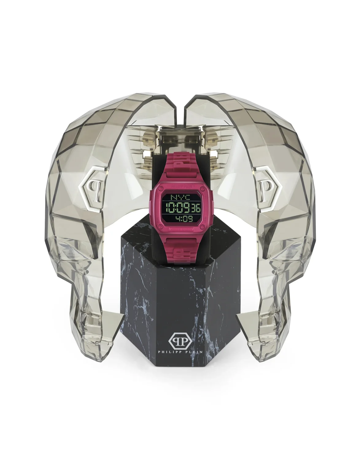 HYPER $HOCK 44MM - IP PINK CASE - BLACK DISPLAY - PINK STRAP - Watch, цвет: Розовый