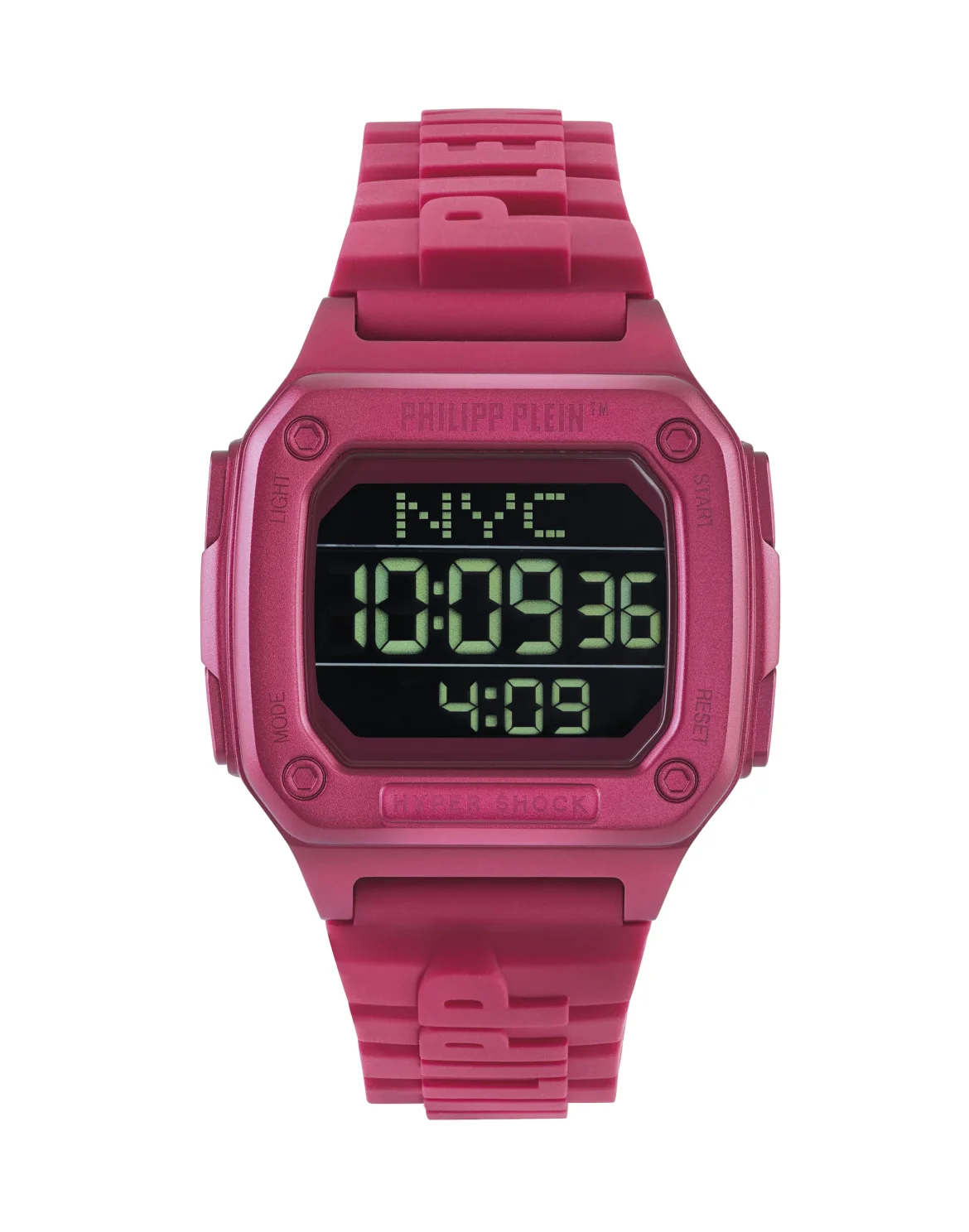 HYPER $HOCK 44MM - IP PINK CASE - BLACK DISPLAY - PINK STRAP - Watch, цвет: Розовый