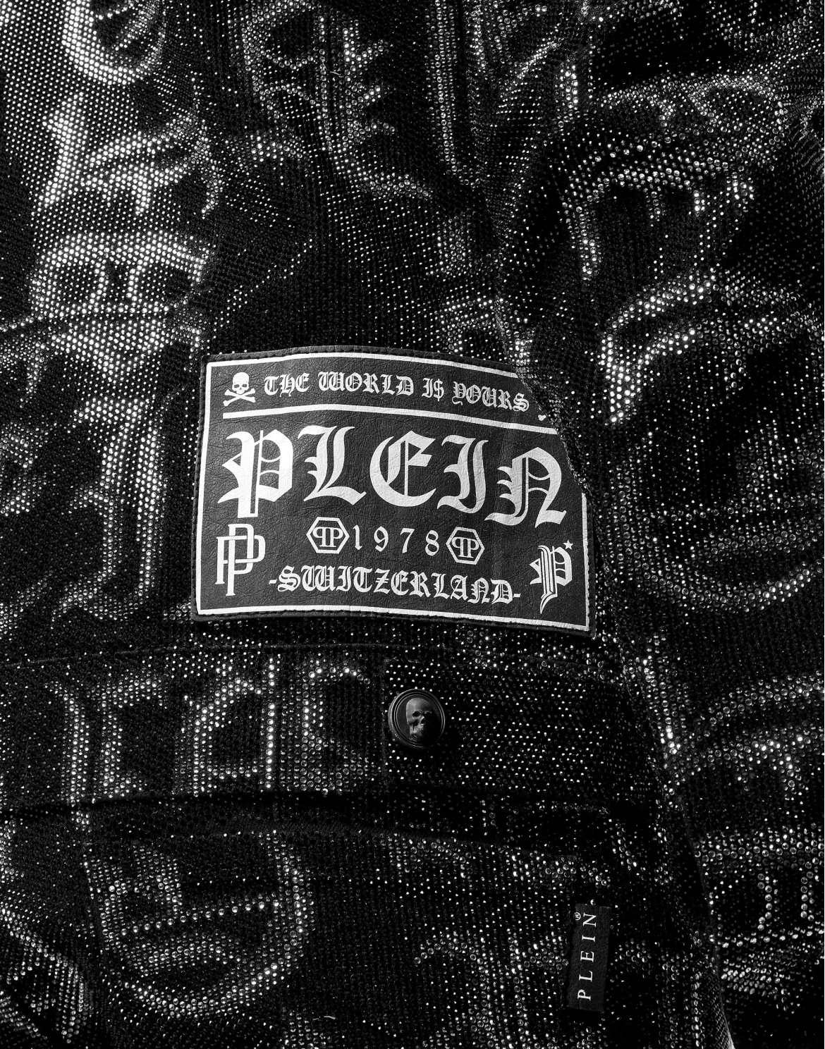 GOTHIC  LUXURY DENIM  JACKET with Crystals, цвет: Черный