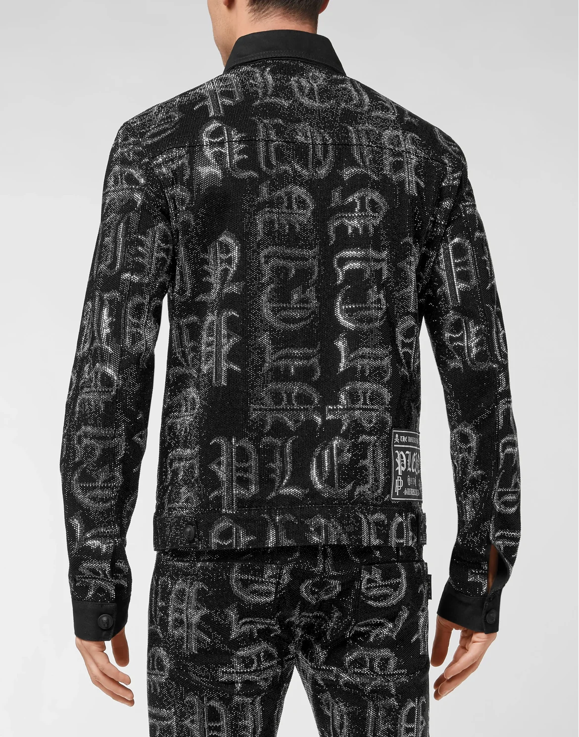 GOTHIC  LUXURY DENIM  JACKET with Crystals, цвет: Черный