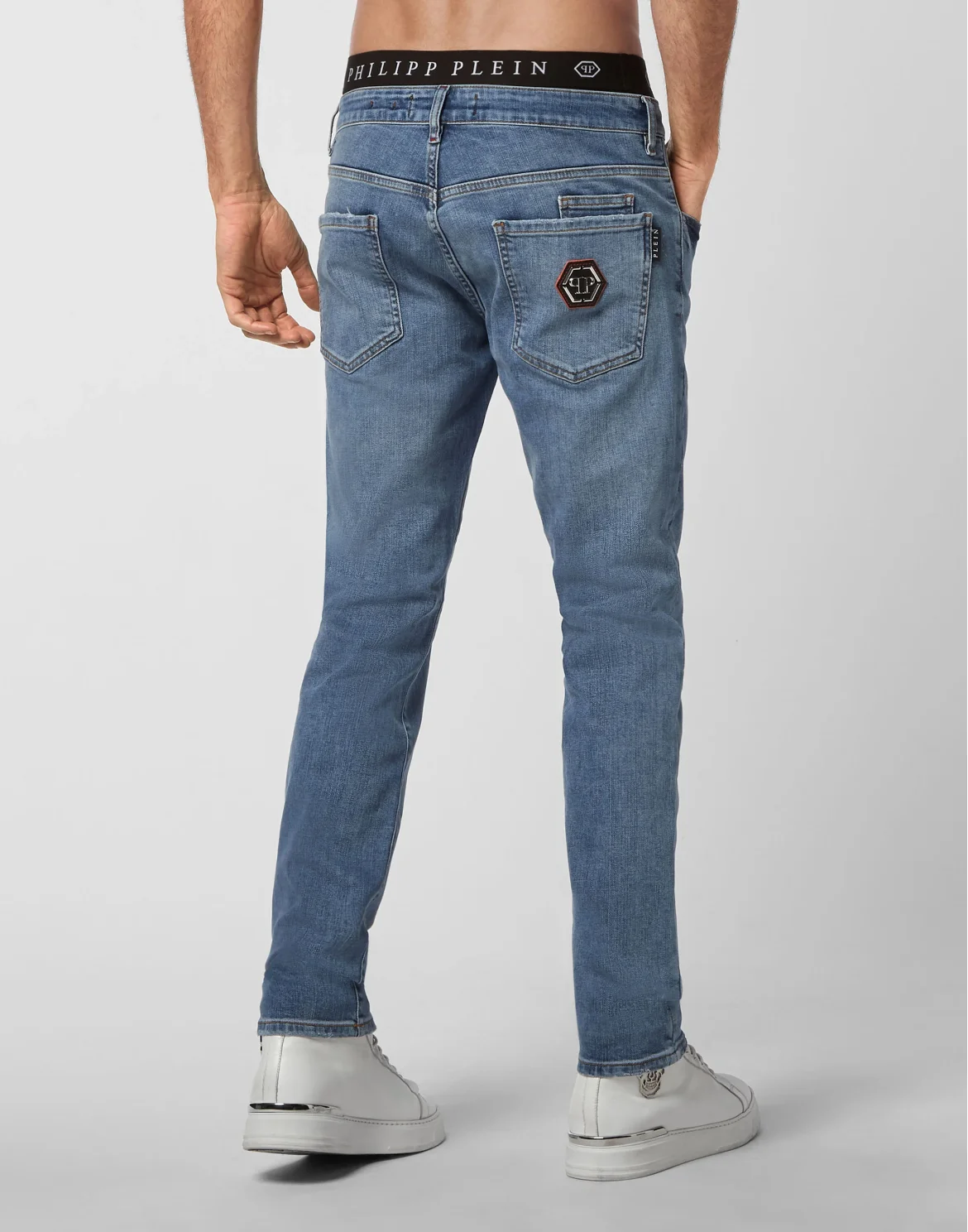 Denim Trousers Super Straight Cut Iconic Plein, цвет: Синий