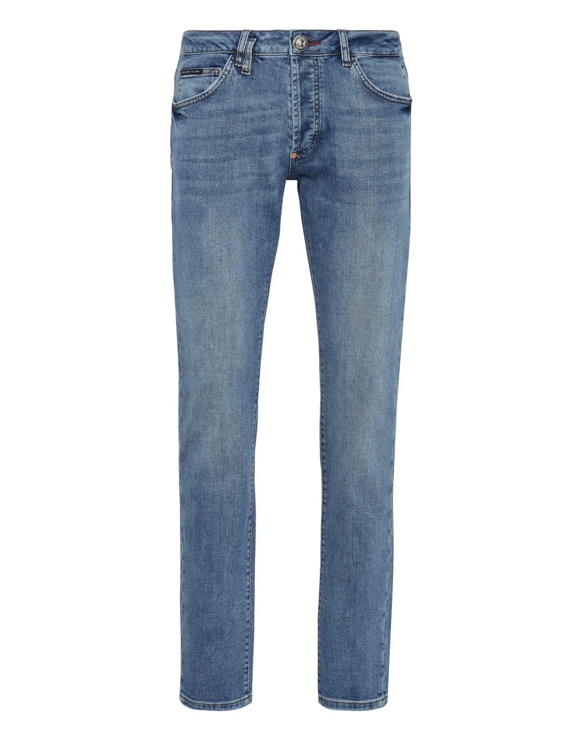 Denim Trousers Super Straight Cut Iconic Plein, цвет: Синий