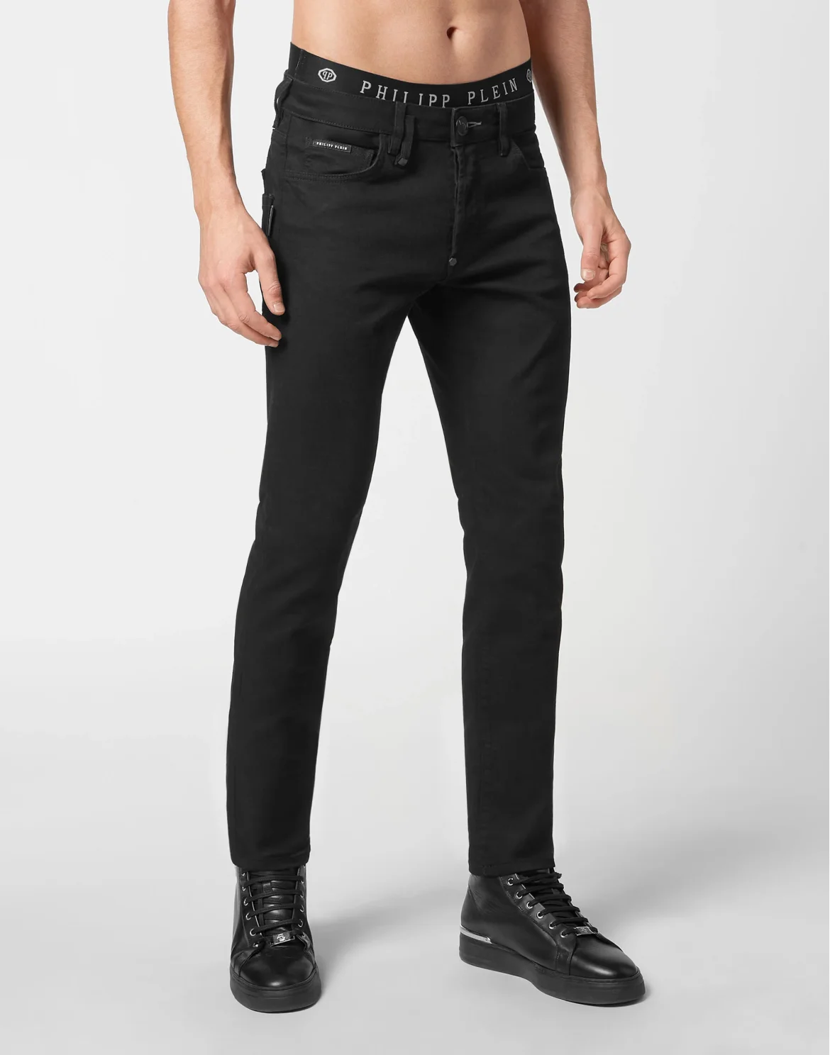Denim Trousers Super Straight Cut, цвет: Черный