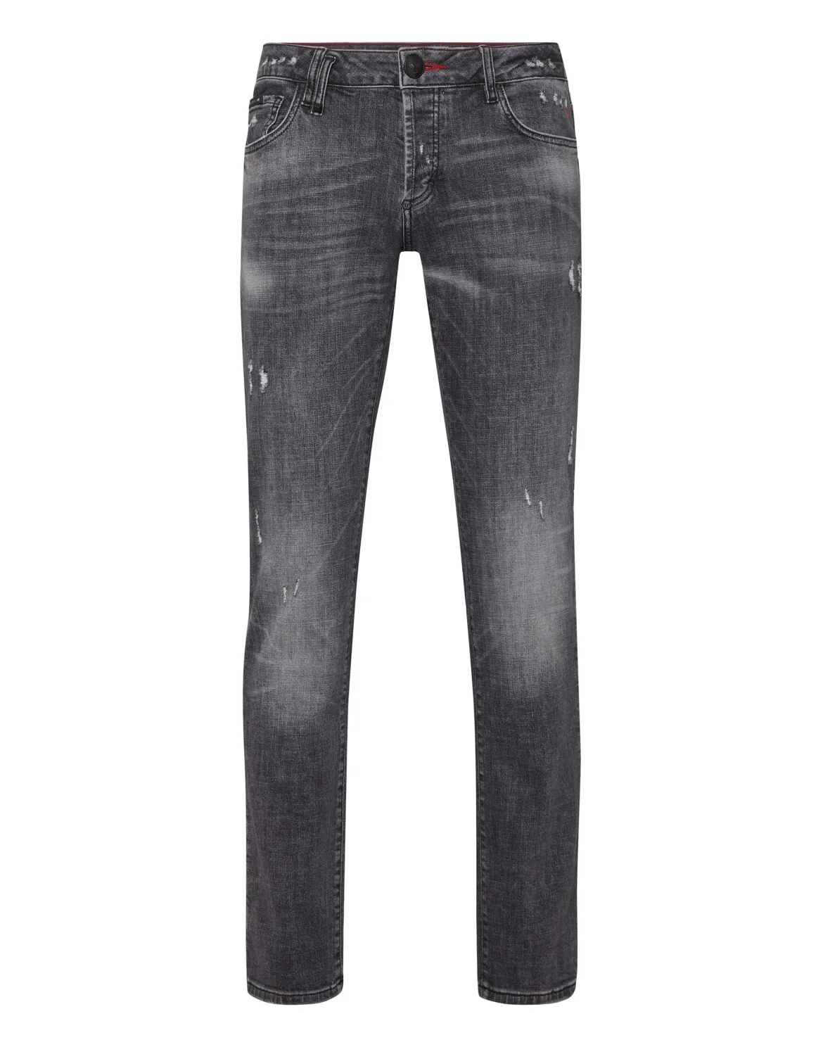 Denim Trousers Straight Cut, цвет: Серый