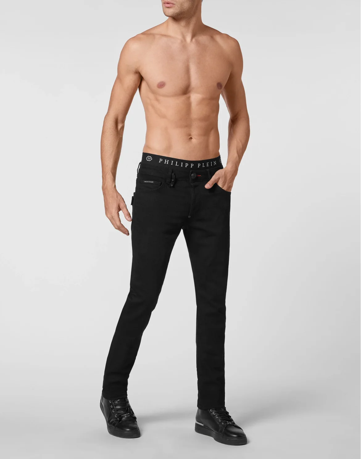 Denim Trousers Super Straight Cut, цвет: Черный