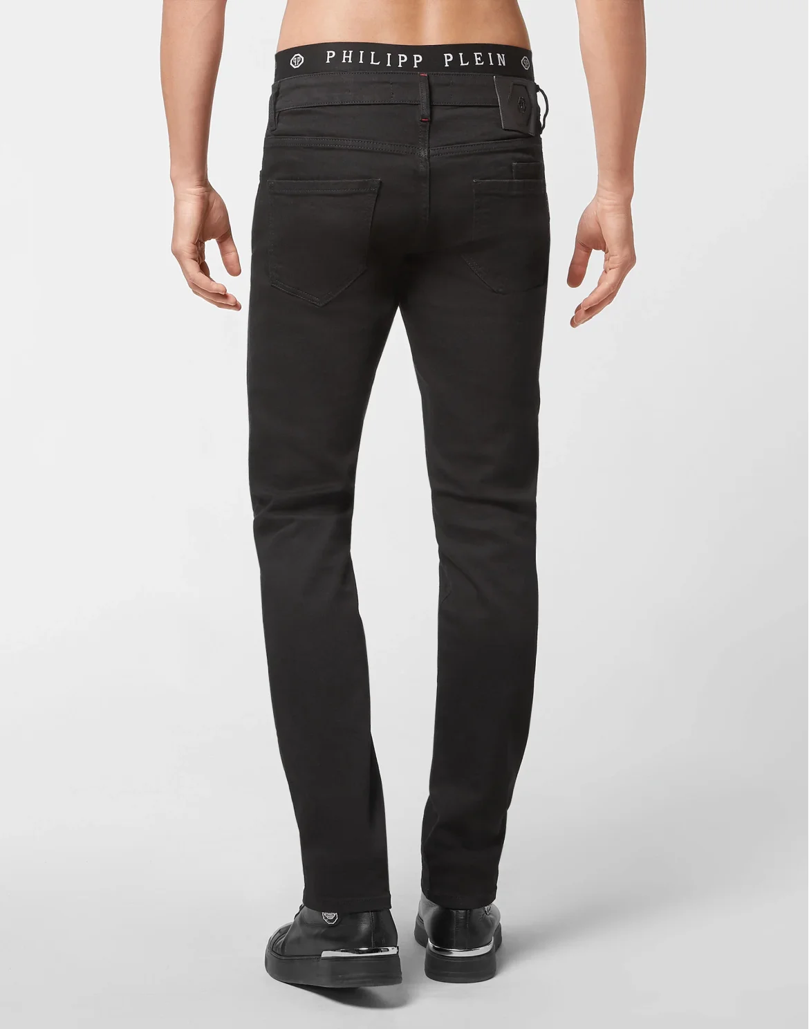 Denim Trousers Straight Cut, цвет: Черный