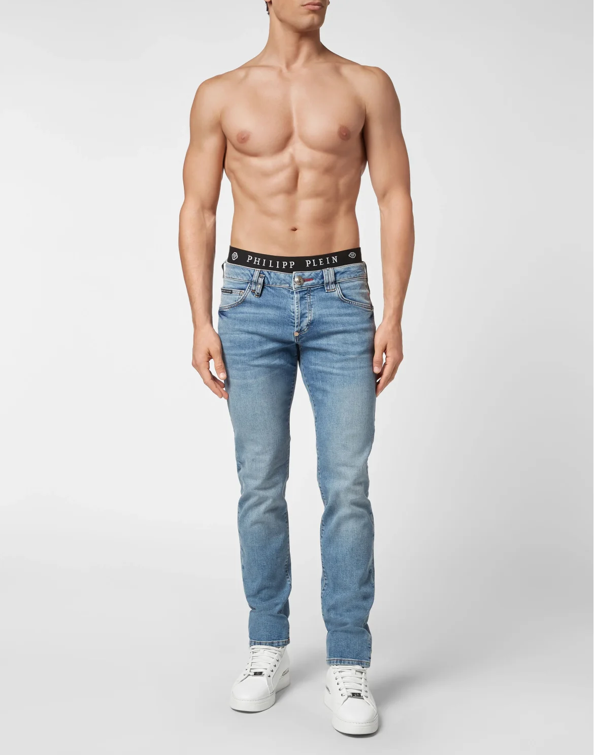 Denim Trousers Straight Cut, цвет: Синий