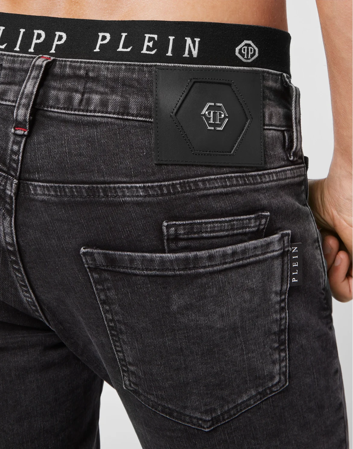 Denim Trousers Straight Cut, цвет: Серый