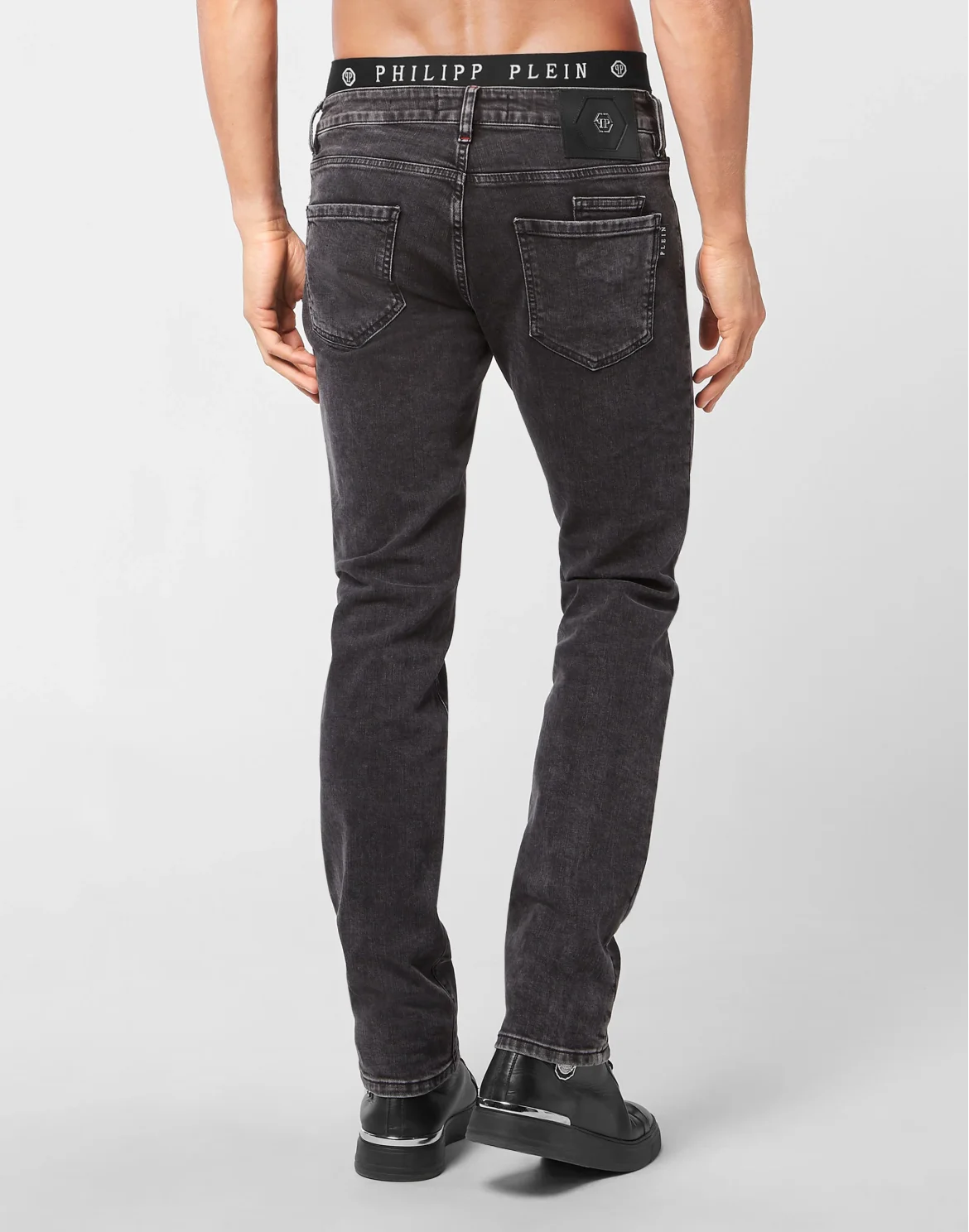 Denim Trousers Straight Cut, цвет: Серый