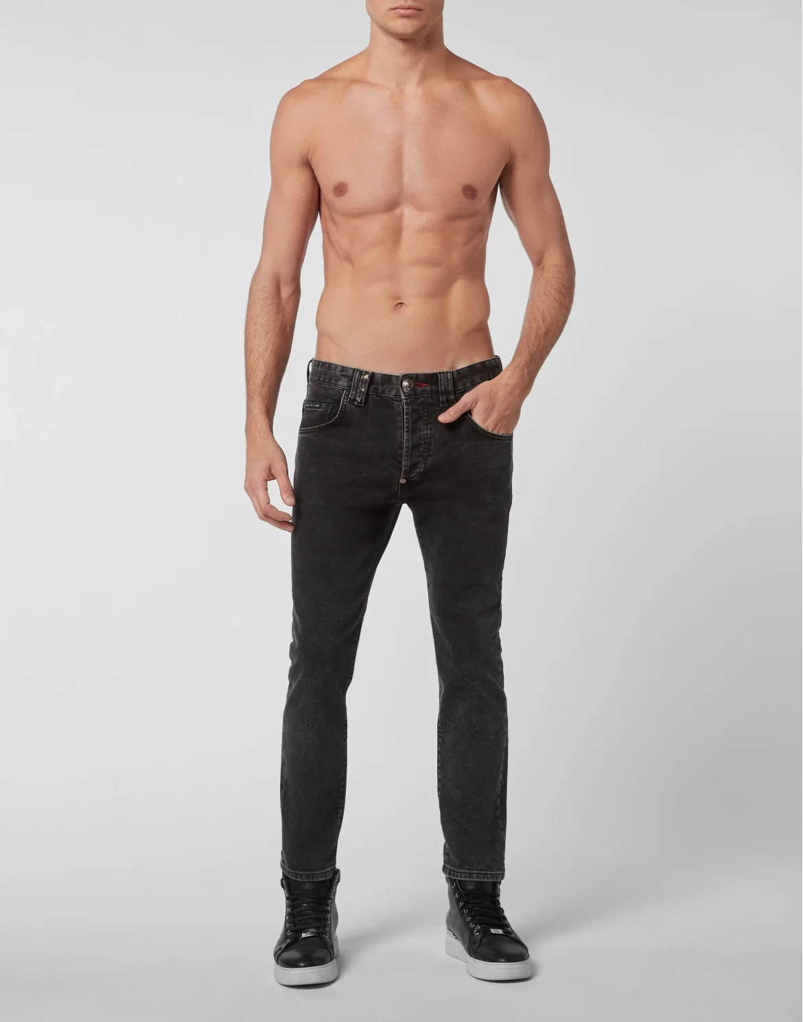 Denim Trousers Skinny, цвет: Серый