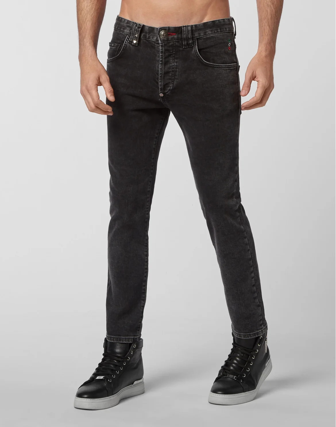 Denim Trousers Skinny, цвет: Серый