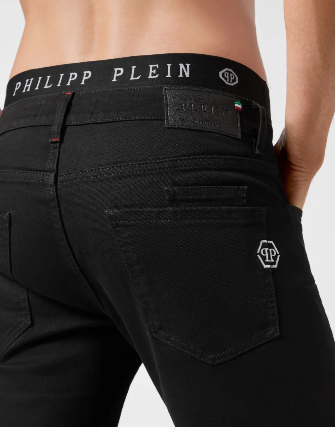 Denim Trousers Straight Cut, цвет: Черный