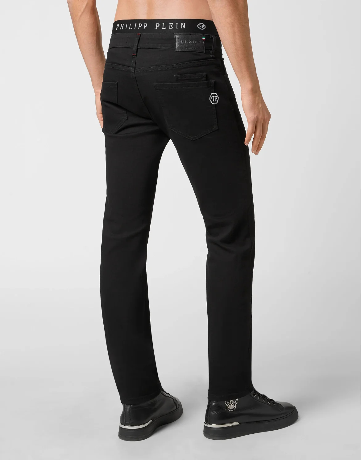 Denim Trousers Straight Cut, цвет: Черный
