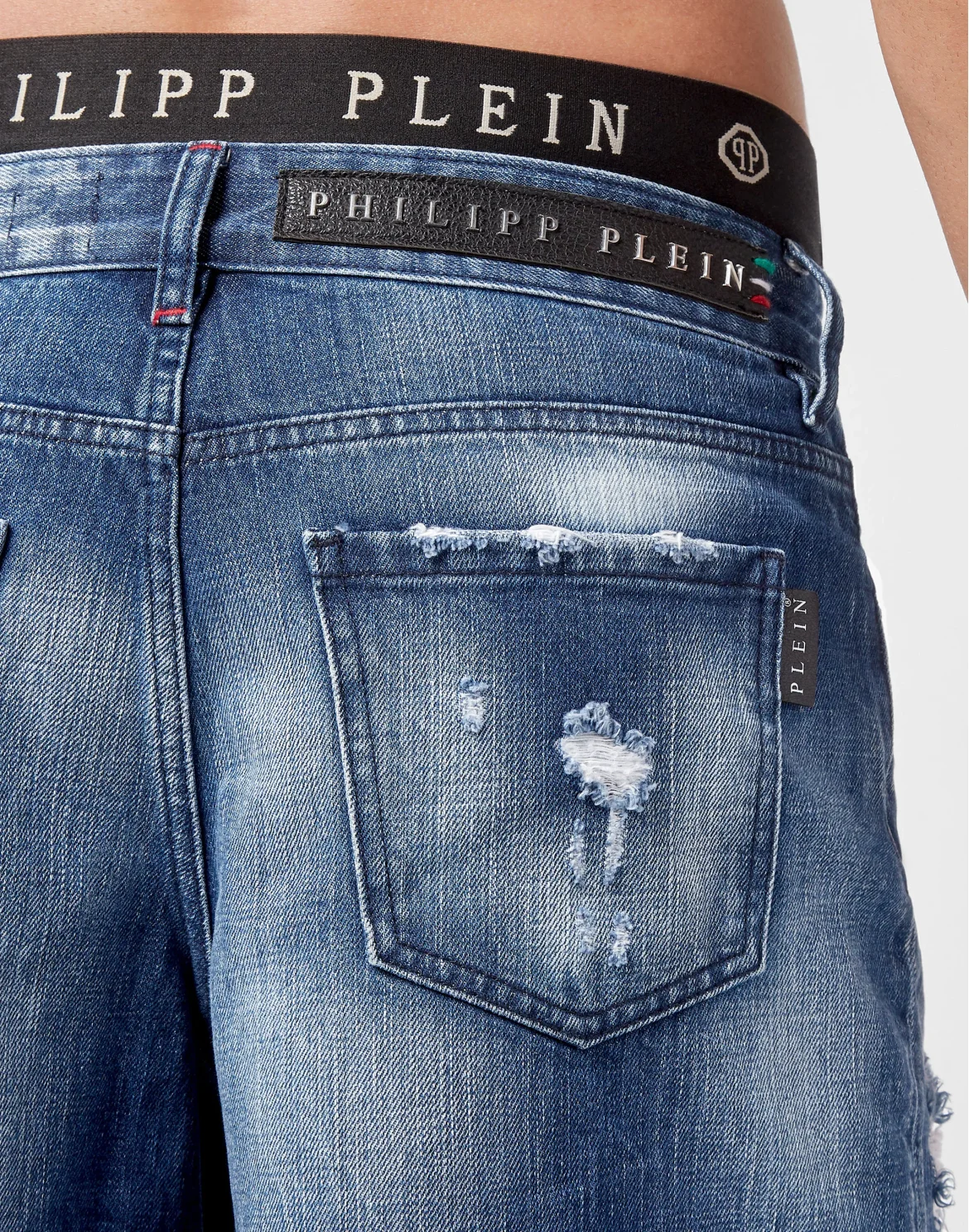 Denim Capri Shorts, цвет: Синий
