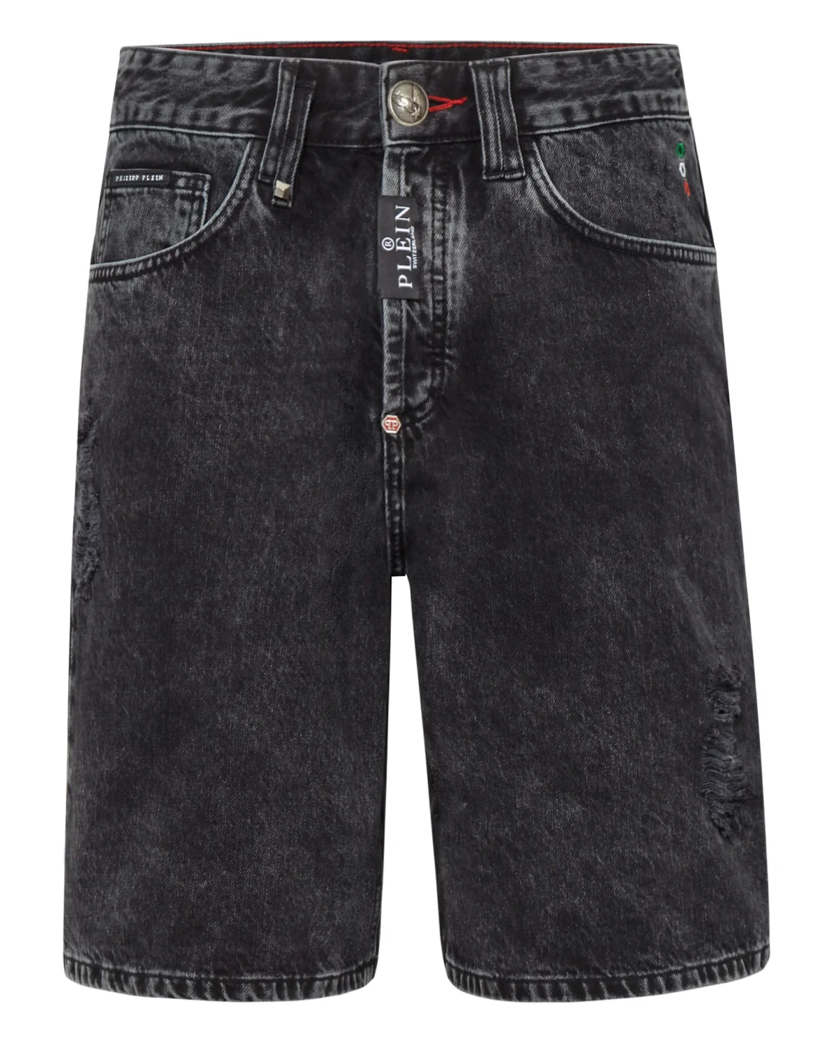 Denim Capri Shorts, цвет: Серый