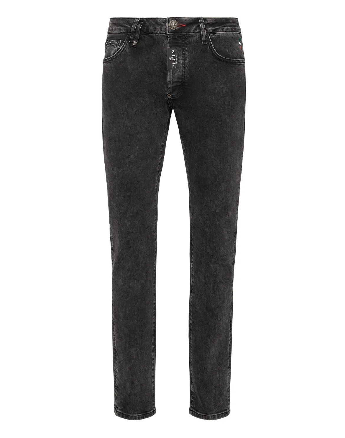 Denim Trousers Super Straight Cut Skull, цвет: Серый