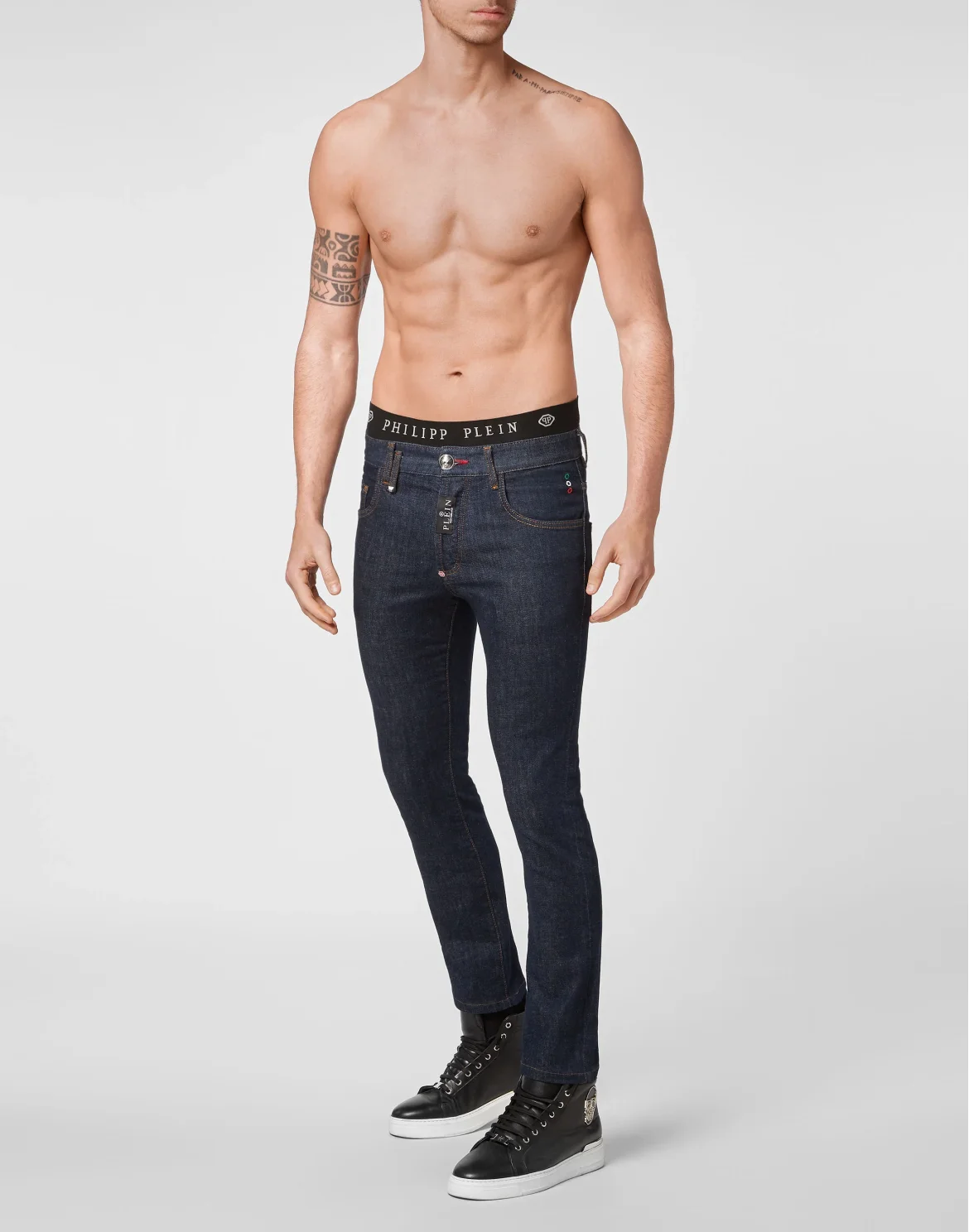 Denim Trousers Skinny Skull, цвет: Синий